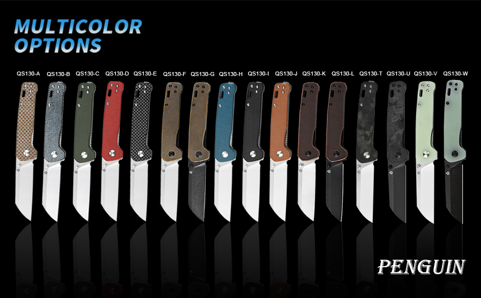 QSP Penguin V2 Folding Pocket Knife, 3.06
